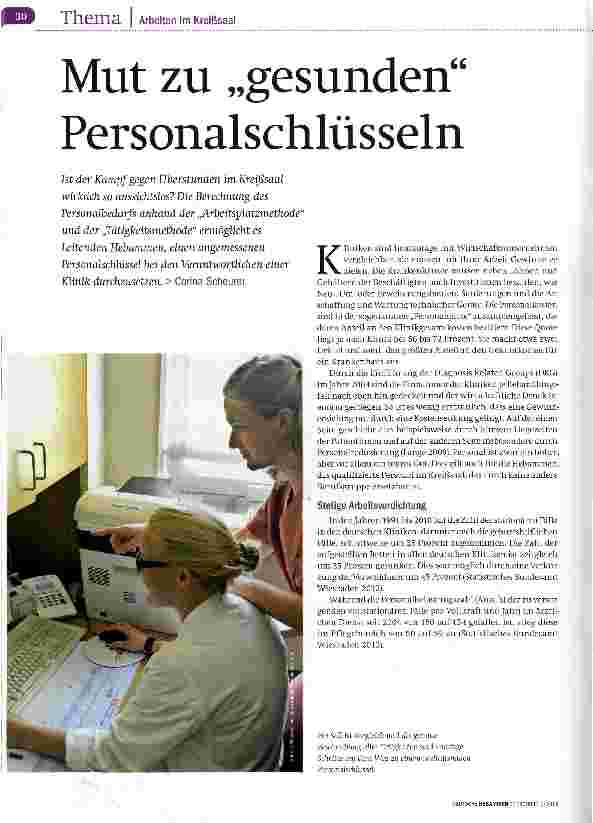 Vorschauseite 1: Mut zu „gesunden Personalschlüsseln
