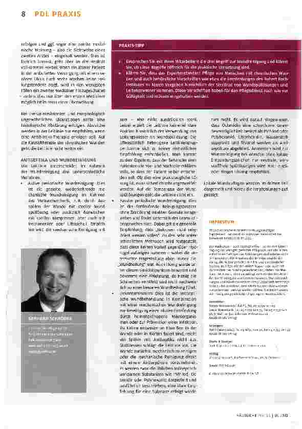 Vorschauseite 2: Chronische Wunden, Teil 2: Bessere Therapien durch neue Leitlinie