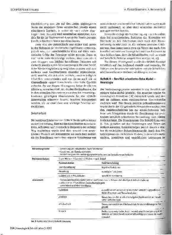 Vorschauseite 6: Interventionen zur beruflichen Orientierung in der medizinischen Rehabilitation nach neurologischen Erkrankungen