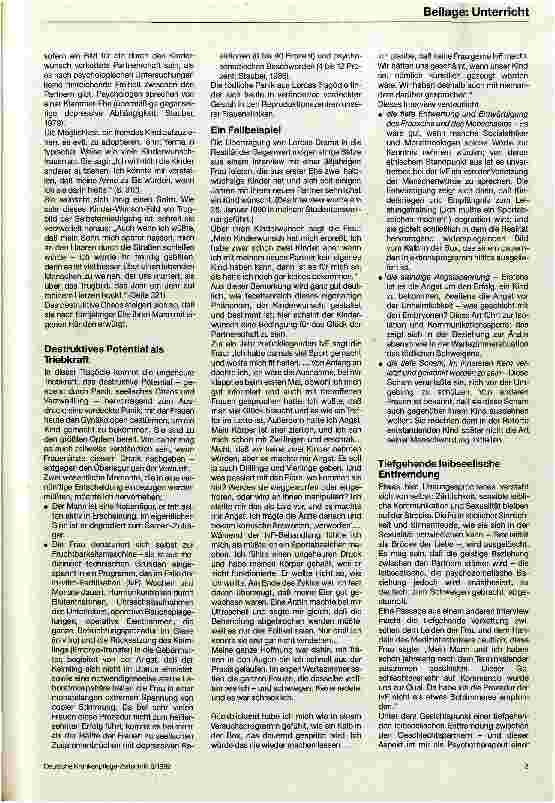 Vorschauseite 2: Reproduktionsmedizin aus der Sicht eines Psychotherapeuten