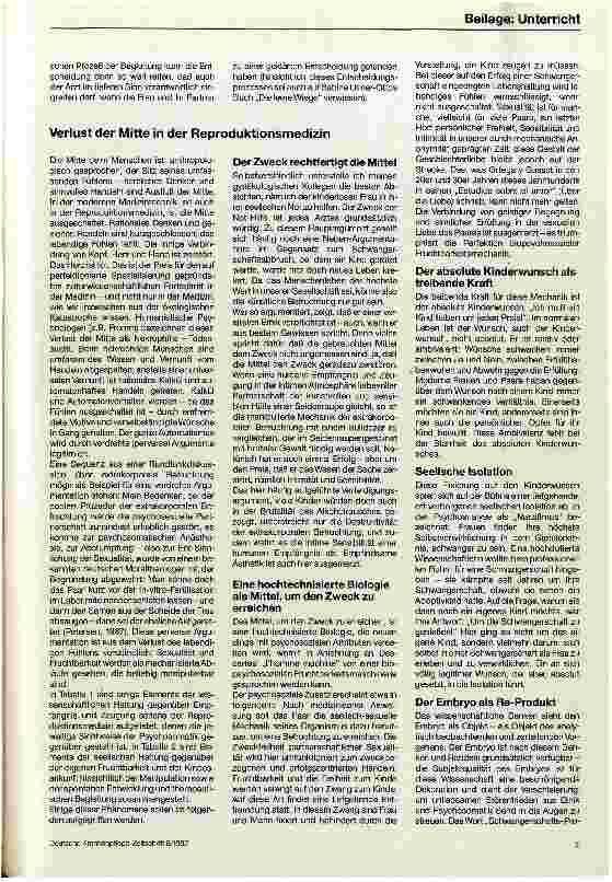 Vorschauseite 4: Reproduktionsmedizin aus der Sicht eines Psychotherapeuten