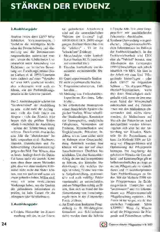 Vorschauseite 3: EBN - in der Grundausbildung der Diplomierten Gesundheitsund Krankenpflege