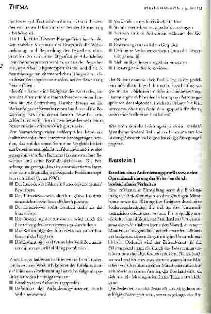 Vorschauseite 3: Vom Anforderungsprofil bis zur Einstellung Möglichkeiten eines Personalauswahlverfahrens