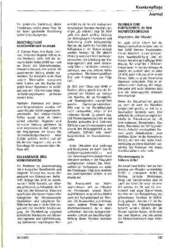 Vorschauseite 2: Wundheilung - European Congress of Wound Healing and Skin Physiology
