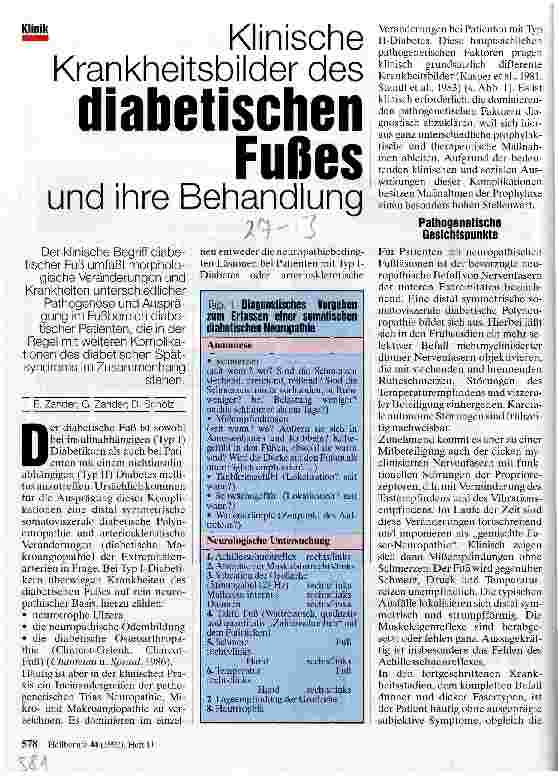 Vorschauseite 1: Klinische Krankheitsbilder des diabetischen Fußes und ihre Behandlung