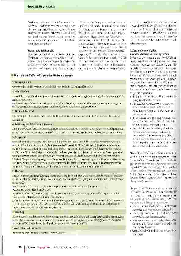 Vorschauseite 5: Das Konzept der Kooperativen Mutismustherapie (KoMut)