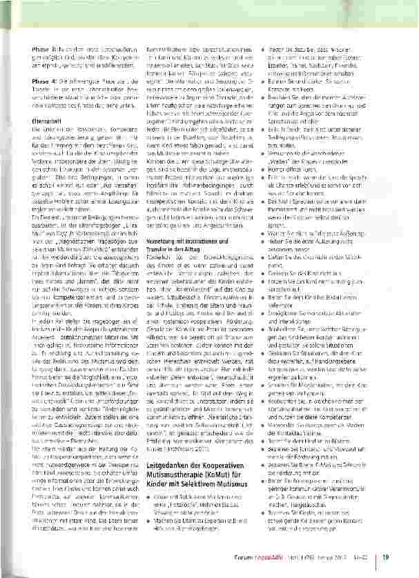 Vorschauseite 6: Das Konzept der Kooperativen Mutismustherapie (KoMut)
