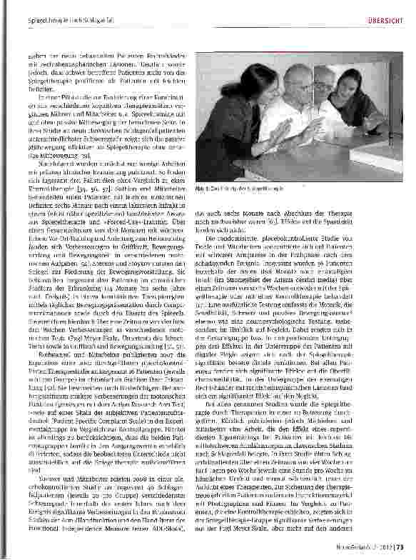 Vorschauseite 3: Spiegeltherapie nach Schlaganfall