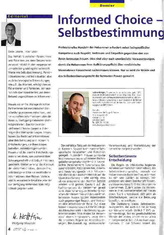 Vorschauseite 1: Informed Choice - Aufklärungspflicht und Selbstbestimmungsrecht