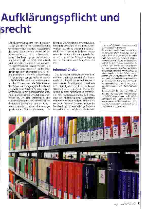 Vorschauseite 2: Informed Choice - Aufklärungspflicht und Selbstbestimmungsrecht