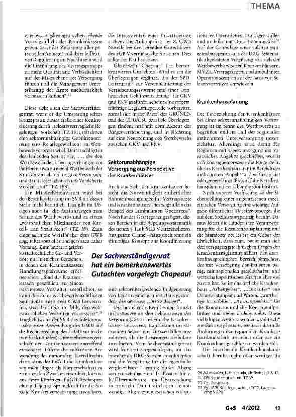 Vorschauseite 6: Von einer planlosen Überversorgung zur sektorübergreifenden Versorgungsplanung?