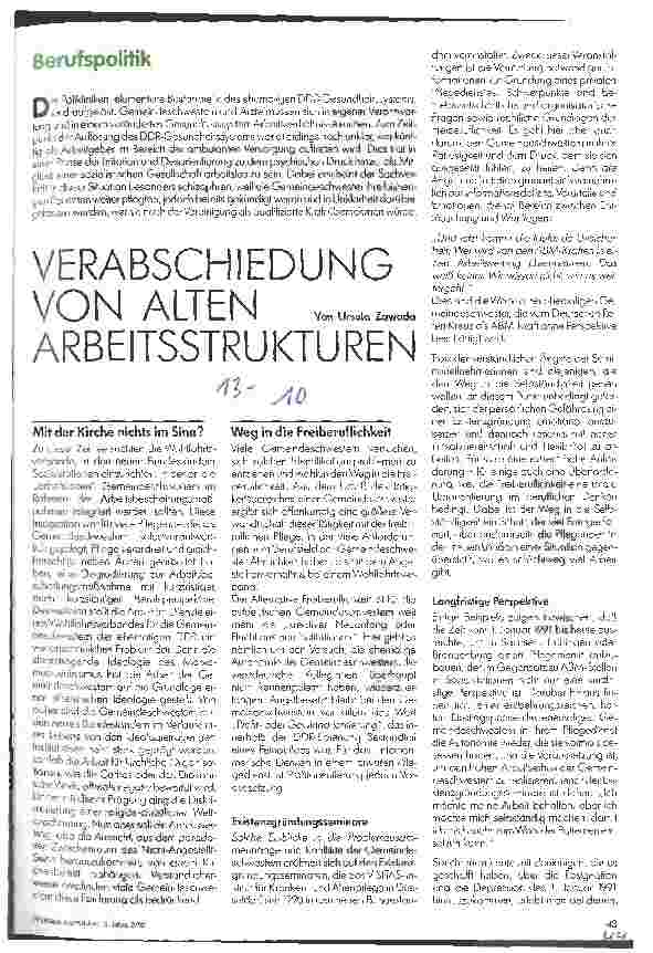 Vorschauseite 1: Verabschiedung von alten Arbeitsstrukturen