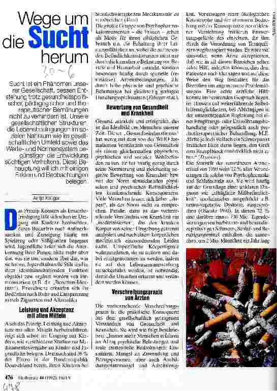Vorschauseite 1: Wege um die Sucht herum