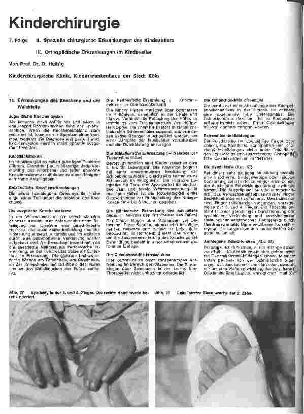 Vorschauseite 1: Kinderchirurgie 7. Folge: II. Spezielle chirurgische Erkrankungen des Kindesalters