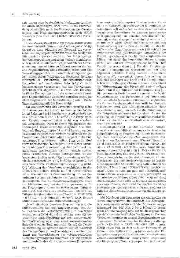 Vorschauseite 4: Zweitantrag auf Erteilung der Zustimmung des Personalrats; Unbeachtlichkeit einer Zustimmungsverweigerung