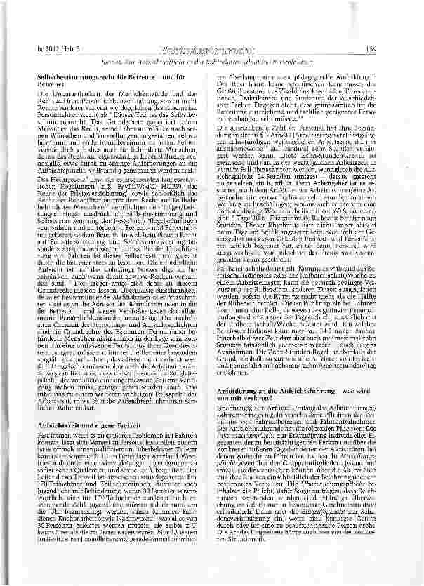 Vorschauseite 2: Zur Aufsichtspflicht in der Behindertenarbeit bei Ferienfahrten