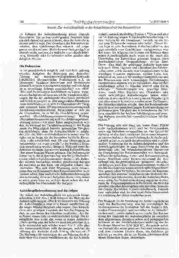 Vorschauseite 3: Zur Aufsichtspflicht in der Behindertenarbeit bei Ferienfahrten
