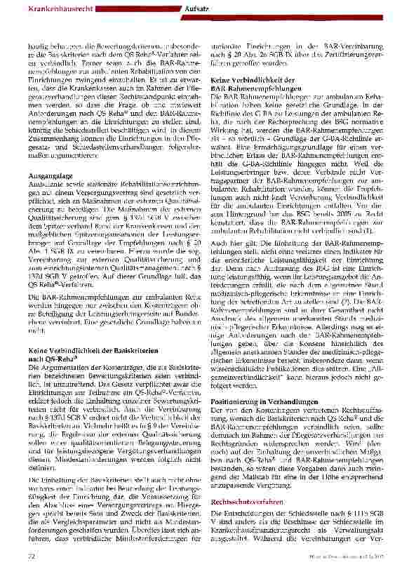 Vorschauseite 3: Aktuelle Zulassungsund Vergütungsfragen Im Rehabilitationsrecht