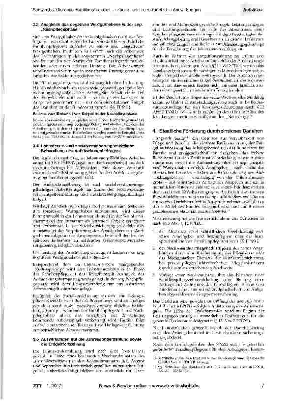 Vorschauseite 5: Die neue Familienpflegezeit - arbeitsund sozialrechtliche Auswirkungen
