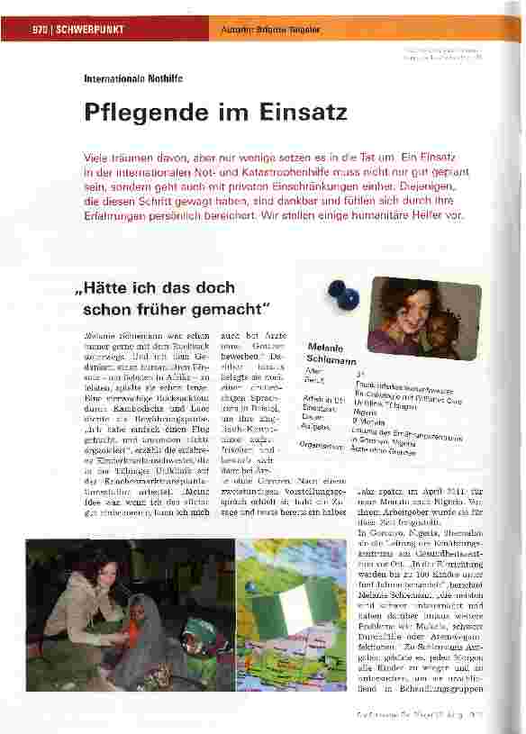 Vorschauseite 1: Pflegende im Einsatz