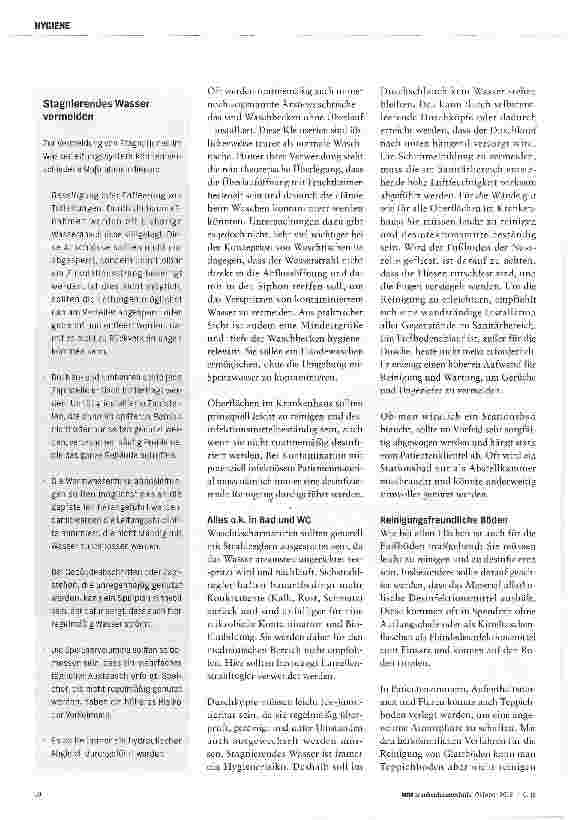 Vorschauseite 2: Schon bei der Planung an die Hygiene denken