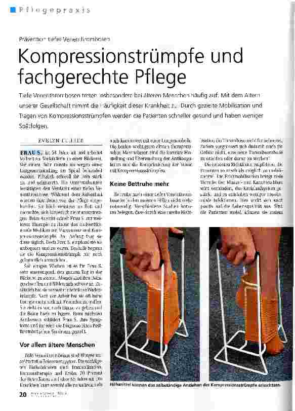Vorschauseite 1: Kompressionstrümpfe und fachgerechte Pflege