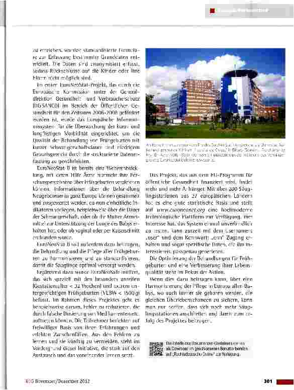 Vorschauseite 2: EuroNeoStat II - ein europäisches Informationssystem für Neugeborene