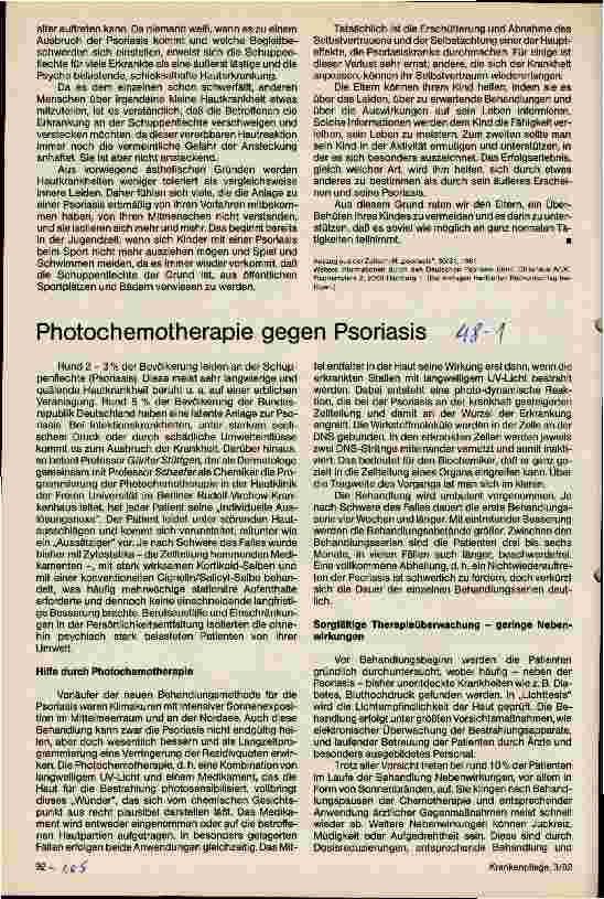 Vorschauseite 3: Psoriasis bei Kindern