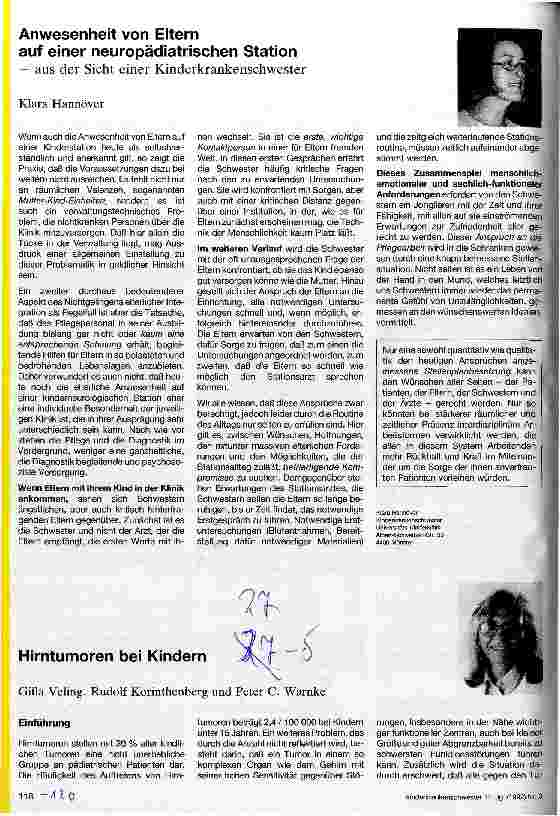 Vorschauseite 1: Hirntumoren bei Kindern