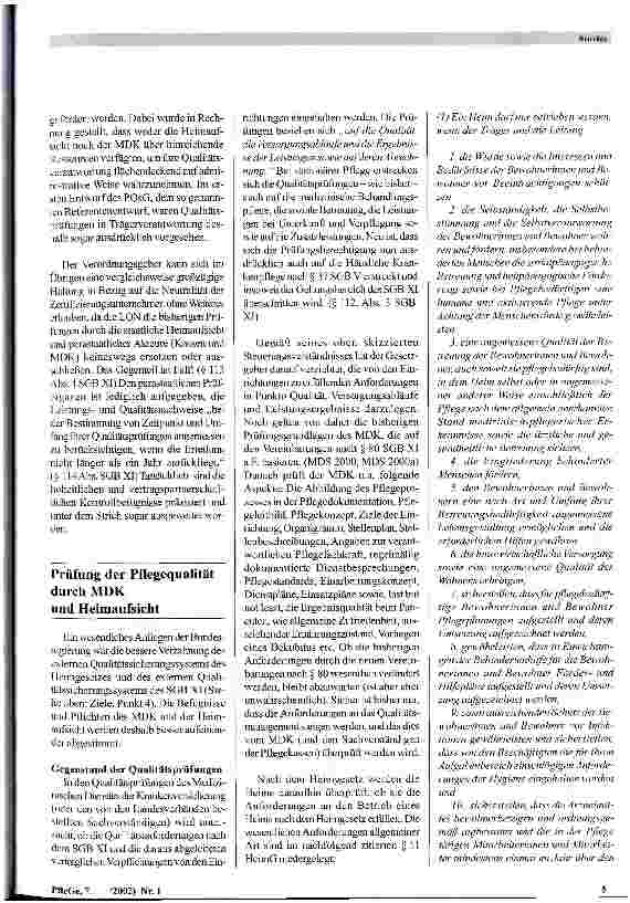 Vorschauseite 5: Pflegequalität auf dem Prüfstand