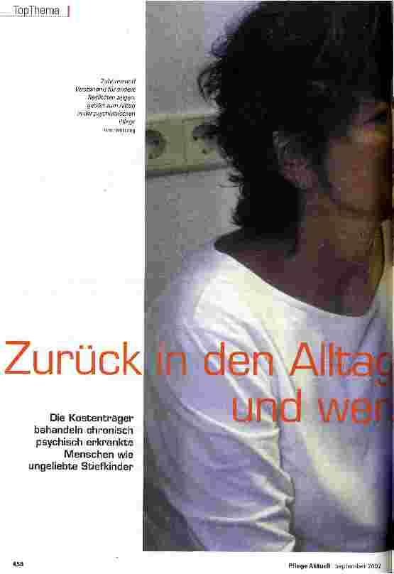 Vorschauseite 1: Zurück in den Alltag - und wer zahlt?