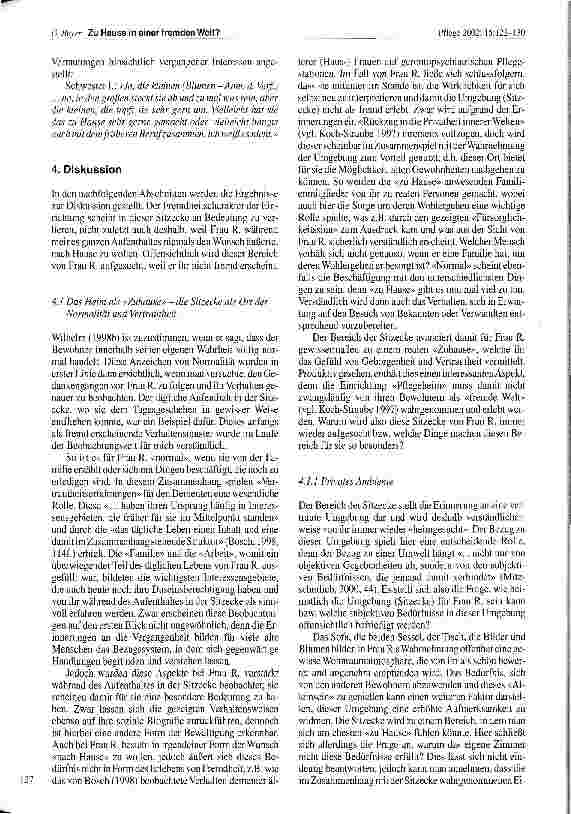 Vorschauseite 6: Zu Hause in einer fremden Welt? Studie zum Wirklichkeitserleben eines dementen alten Menschen im Heim: eine Interpretation verschiedener Sichtweisen