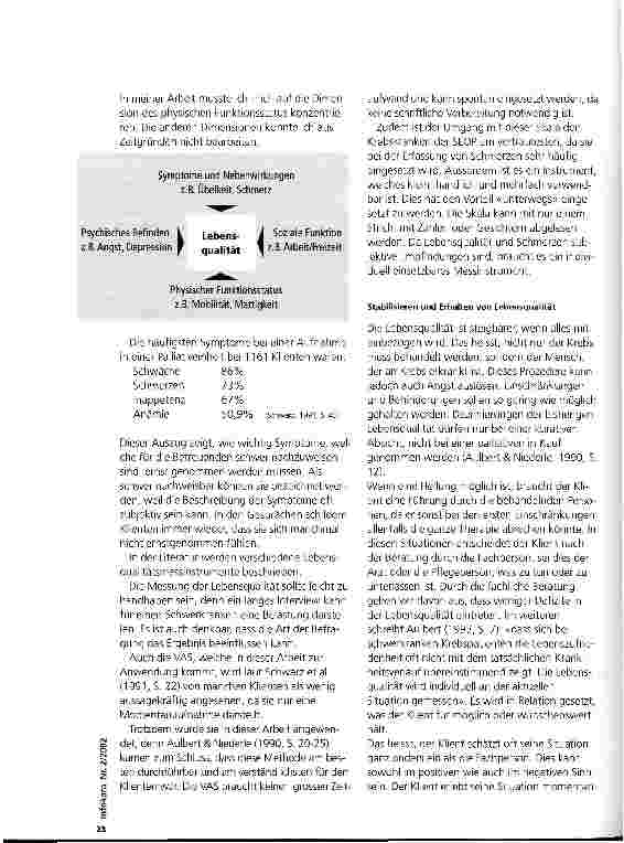 Vorschauseite 5: Hat Lebensqualität mit Akzeptanz der Krebserkrankung zu tun? Teil I