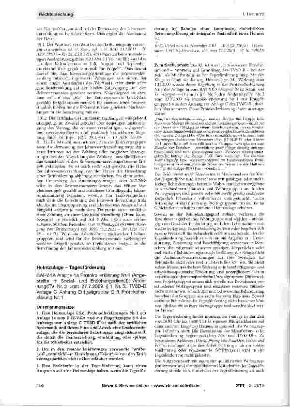 Vorschauseite 1: Heimzulage - Tagesförderung