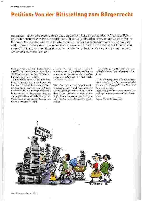 Vorschauseite 1: Petition: Von der Bittstellung zum Bürgerrecht