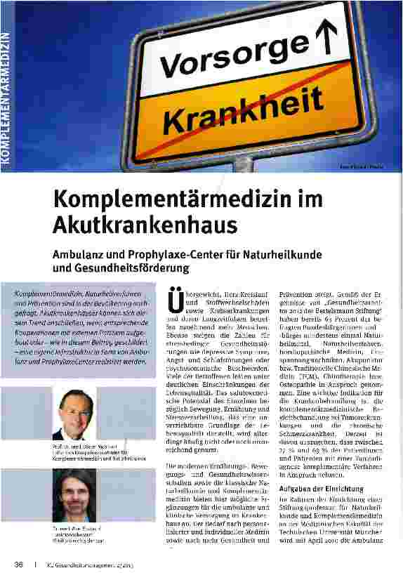 Vorschauseite 1: Komplementärmedizin im Akutkrankenhaus