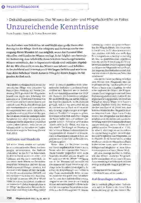 Vorschauseite 1: Unzureichende Kenntnisse