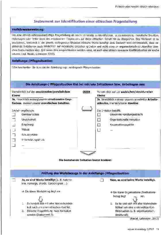 Vorschauseite 4: Professionelles Handeln ethisch reflektieren - ethische Fragestellungen erkennen und benennen