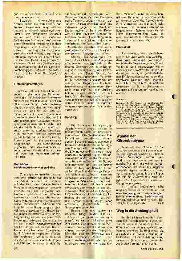 Vorschauseite 2: Zum Rollenwechsel der Schwester in der Psychiatrie