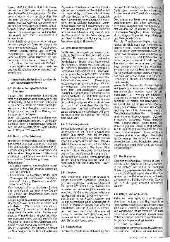 Vorschauseite 2: Die Pflege eines Patienten unter zytostatischer Therapie