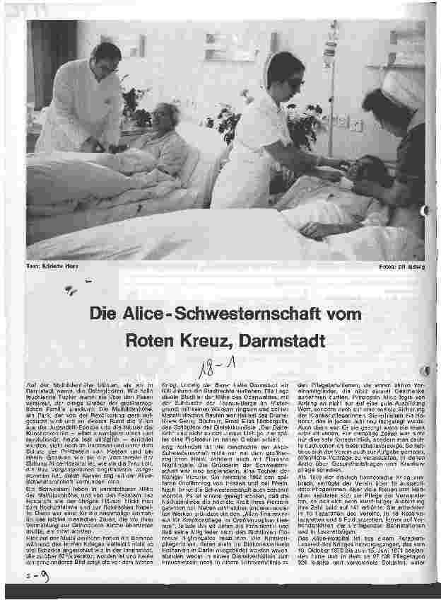 Vorschauseite 1: Die Alice-Schwesternschaft vom Roten Kreuz, Darmstadt