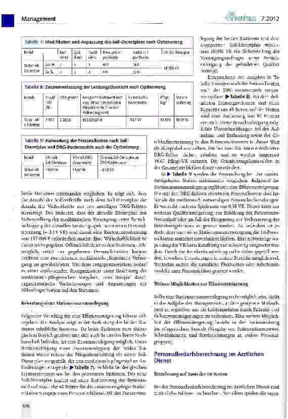 Vorschauseite 4: Die C-DRC-Kostenmatrix des InEK -ein Werkzeug für Krankenhausmanager (II)