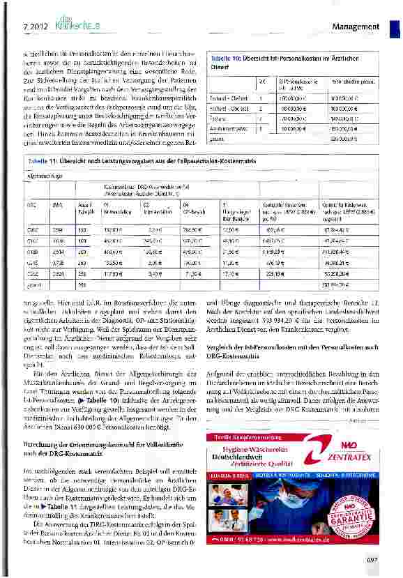 Vorschauseite 5: Die C-DRC-Kostenmatrix des InEK -ein Werkzeug für Krankenhausmanager (II)