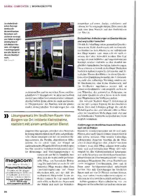 Vorschauseite 5: Dementen-Dorf, Pflege-WG oder Quartiershaus?