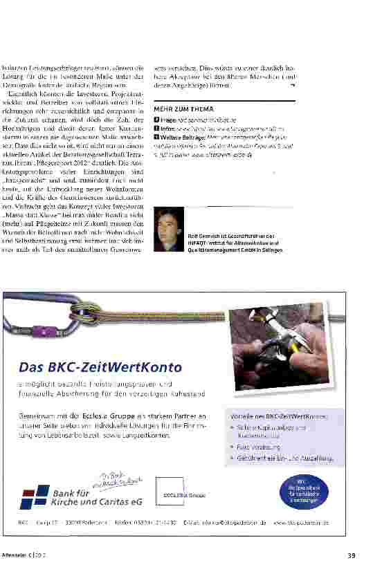 Vorschauseite 6: Dementen-Dorf, Pflege-WG oder Quartiershaus?
