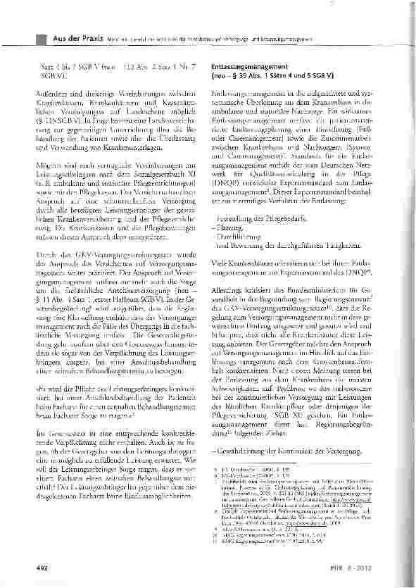 Vorschauseite 2: Gesetzliche Ansprüche der Versicherten auf Versorgungsund Entlassungsmanagement