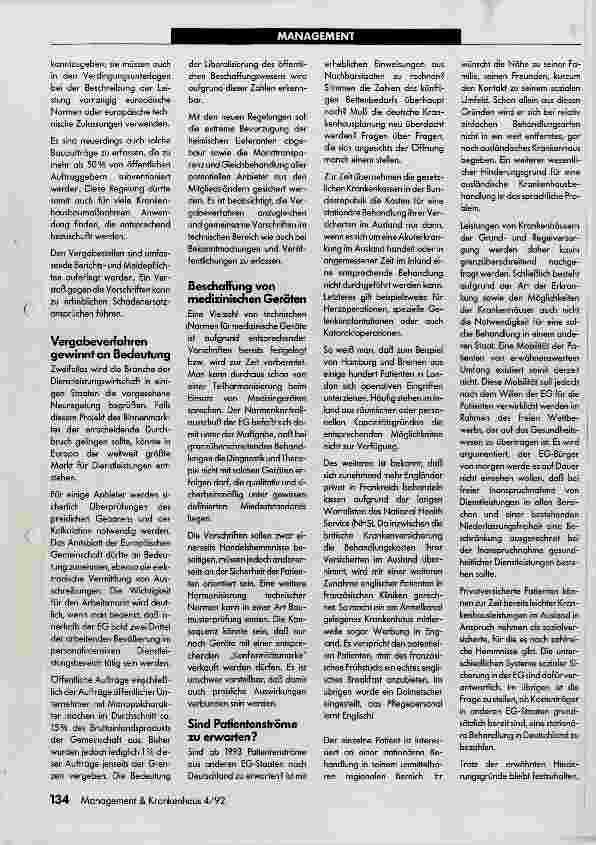 Vorschauseite 2: EG 92 - Auswirkungen auf die Krankenhäuser Teil 2