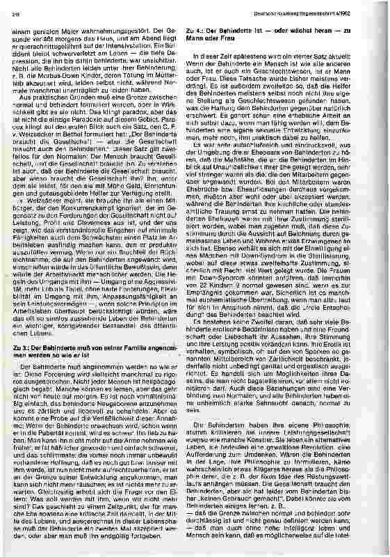 Vorschauseite 2: Das behinderte Kind Kritische Bemerkungen zu oft gehörten Formulierungen