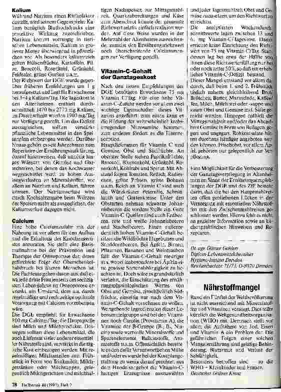 Vorschauseite 5: Gemeinschaftsverpflegung in Altenheimen - eine chemische Analyse ihrer Beschaffenheit