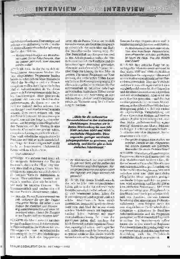 Vorschauseite 2: Bessere Hilfe durch regionalen Verbund Interview mit der Stuttgarter Sozialministerin Barbara Schäfer